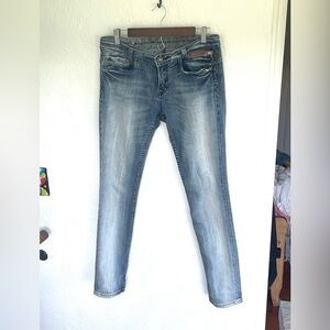 Rerock Express Limited Edition Vintage Embroidered Straight Leg Jeans Size 10/30